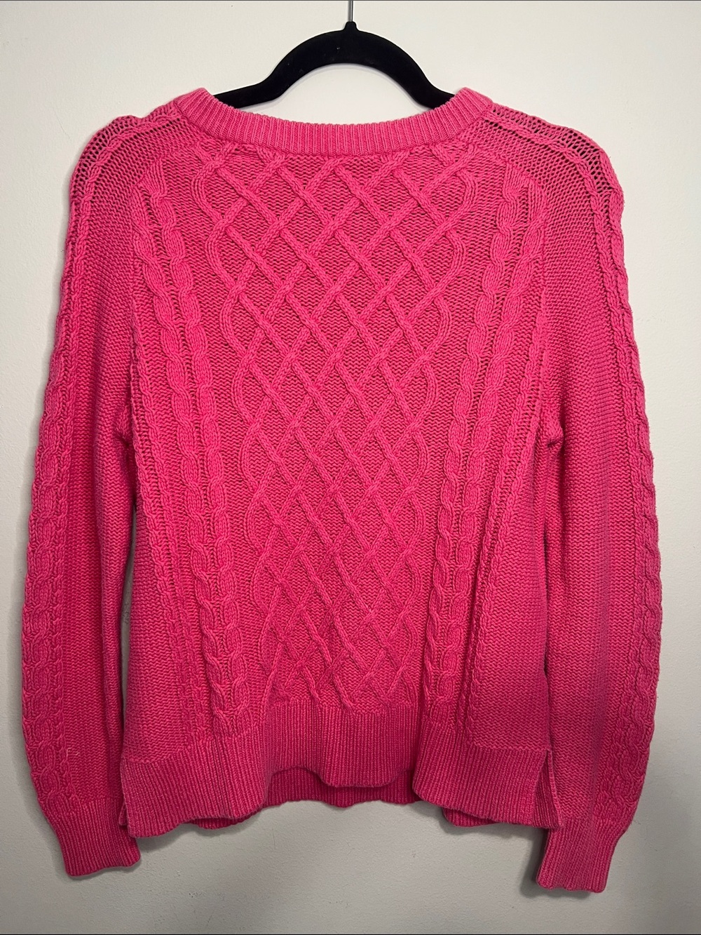 Old Navy Cable-Knit Crew Sweater - Bright Pink